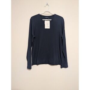 Saint James Womens Medium / Large Crew Neck Celina Long Sleeve Shirt Navy‎ Blue